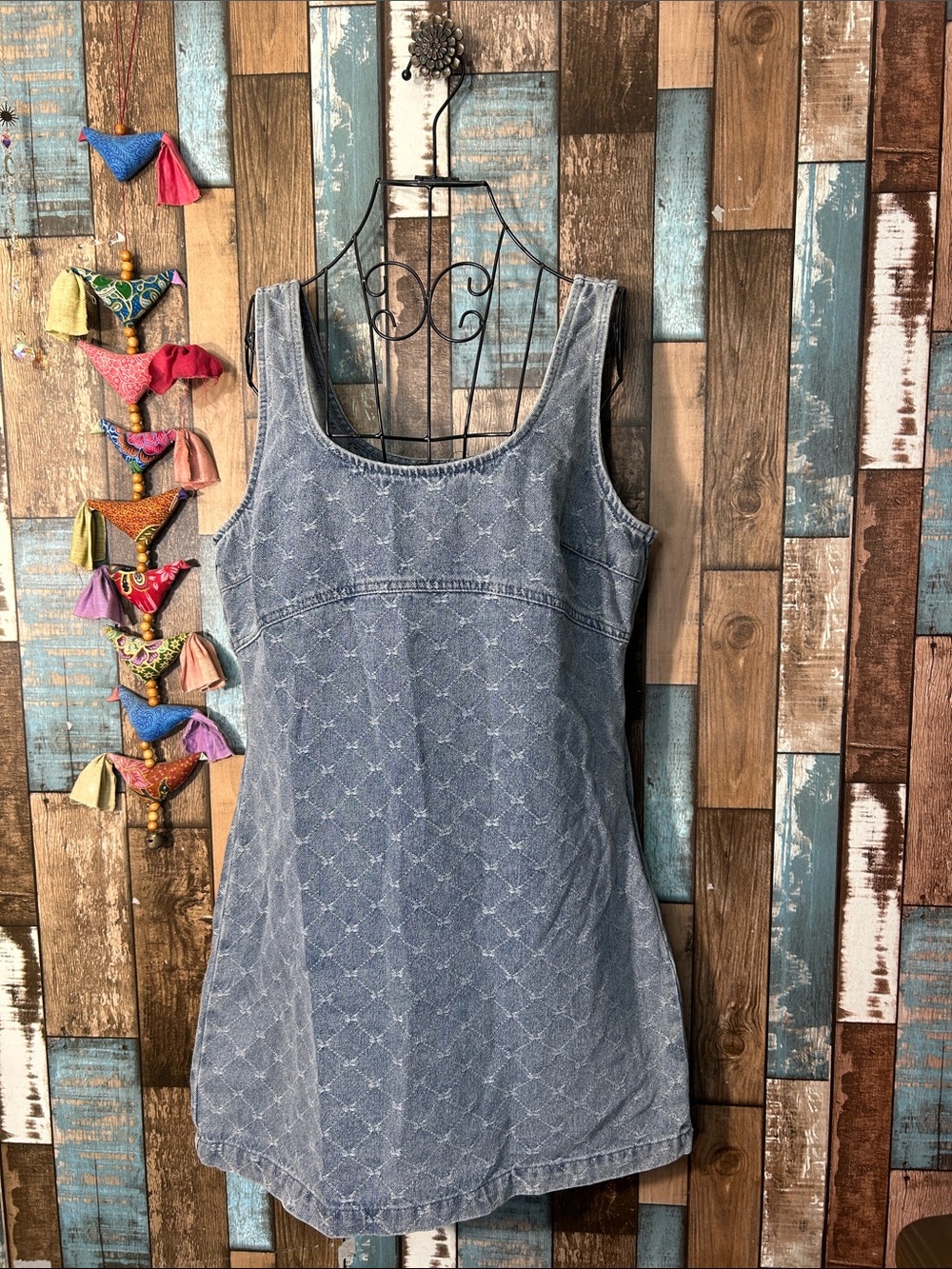 Workshop Republic Clothing Light Blue Sleeveless Denim Shift Dress